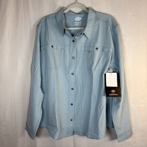 Dickies Women’s Long‑Sleeve Temp‑IQ® Cooling Utility Shirt, Blue 2XL NWT - Picture 1 of 16